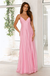 Dancing With Beauty Maxi Dress Pink